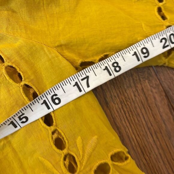 I.N.C. Yellow eyelet coverup or blouse xs/0 - Picture 6 of 8